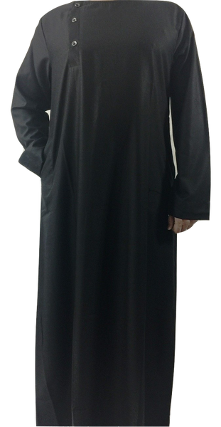 Black Cross Button Toub Jubba