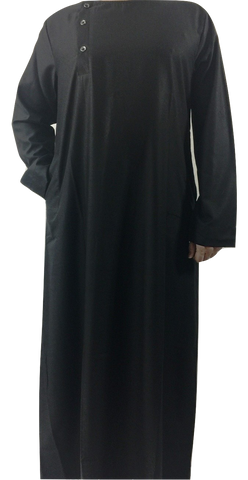 Black Cross Button Toub Jubba