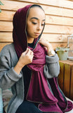 Zipper Purple Jersey Scarf