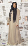 Flowy Abaya Dress Tan