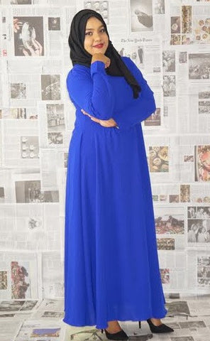 Flowy Abaya Dress Blue