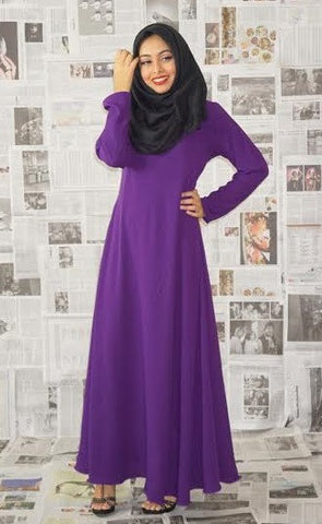 Flowy Abaya Dress Purple