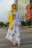 Yellow Tropical Floral Dress